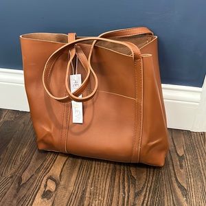 NWT Henny and Lev Brown Leather Tote Bag